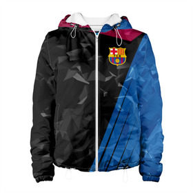 Женская куртка 3D с принтом FC Barca 2018 Creative uniform в городе Новоалтайск, ткань верха — 100% полиэстер, подклад — флис | прямой крой, подол и капюшон оформлены резинкой с фиксаторами, два кармана без застежек по бокам, один большой потайной карман на груди. Карман на груди застегивается на липучку | fc | fc barcelona | fcb | барселона | спорт | спортивные | фк | футбол | футбольный клуб