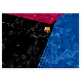 Поздравительная открытка с принтом FC BARCELONA в городе Новоалтайск, 100% бумага | плотность бумаги 280 г/м2, матовая, на обратной стороне линовка и место для марки
 | Тематика изображения на принте: fc | fc barcelona | fcb | барселона | спорт | спортивные | фк | футбол | футбольный клуб