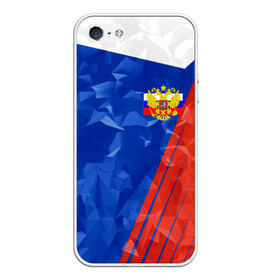 Чехол для iPhone 5/5S матовый с принтом RUSSIA - Tricolor Collection в городе Новоалтайск, Силикон | Область печати: задняя сторона чехла, без боковых панелей | russia | герб | россия | триколор | флаг