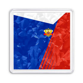 Магнит 55*55 с принтом RUSSIA - Tricolor Collection в городе Новоалтайск, Пластик | Размер: 65*65 мм; Размер печати: 55*55 мм | Тематика изображения на принте: russia | герб | россия | триколор | флаг