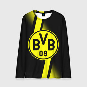Мужской лонгслив 3D с принтом FC Borussia 2018 Storm в городе Новоалтайск, 100% полиэстер | длинные рукава, круглый вырез горловины, полуприлегающий силуэт | боруссия | дортмунд