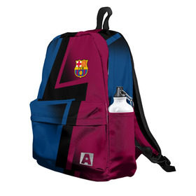 Рюкзак 3D с принтом FC Barca 2018 Creative uniform в городе Новоалтайск, 100% полиэстер | лямки с регулируемой длиной, сверху петелька, чтобы рюкзак можно было повесить на вешалку. Основное отделение закрывается на молнию, как и внешний карман. Внутри два дополнительных кармана, один из которых закрывается на молнию. По бокам два дополнительных кармашка | fc | fc barcelona | fcb | барселона | спорт | спортивные | фк | футбол | футбольный клуб