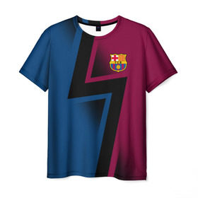 Мужская футболка 3D с принтом FC Barca 2018 Creative uniform в городе Новоалтайск, 100% полиэфир | прямой крой, круглый вырез горловины, длина до линии бедер | fc | fc barcelona | fcb | барселона | спорт | спортивные | фк | футбол | футбольный клуб