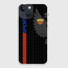 Чехол для iPhone 13 mini с принтом RUSSIA   Black Collection в городе Новоалтайск,  |  | russia | sport | герб | россия | спорт | триколор | флаг
