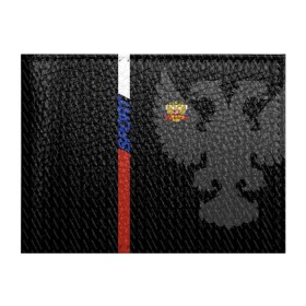 Обложка для студенческого билета с принтом RUSSIA - Black Collection в городе Новоалтайск, натуральная кожа | Размер: 11*8 см; Печать на всей внешней стороне | russia | sport | герб | россия | спорт | триколор | флаг