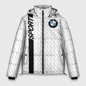 Мужская зимняя куртка 3D с принтом BMW 2018 White Sport в городе Новоалтайск, верх — 100% полиэстер; подкладка — 100% полиэстер; утеплитель — 100% полиэстер | длина ниже бедра, свободный силуэт Оверсайз. Есть воротник-стойка, отстегивающийся капюшон и ветрозащитная планка. 

Боковые карманы с листочкой на кнопках и внутренний карман на молнии. | Тематика изображения на принте: bmw | автомобильные | бмв | машины