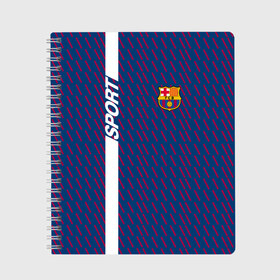 Тетрадь с принтом FC Barca 2018 Creative uniform в городе Новоалтайск, 100% бумага | 48 листов, плотность листов — 60 г/м2, плотность картонной обложки — 250 г/м2. Листы скреплены сбоку удобной пружинной спиралью. Уголки страниц и обложки скругленные. Цвет линий — светло-серый
 | fc | fc barcelona | fcb | барселона | спорт | спортивные | фк | футбол | футбольный клуб