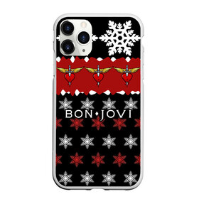 Чехол для iPhone 11 Pro Max матовый с принтом Праздничный Bon Jovi в городе Новоалтайск, Силикон |  | Тематика изображения на принте: bon | jovi | бон | группа | джови | новогодний | новый год | праздник | рождество | рок | снежинки