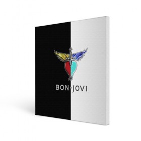 Холст квадратный с принтом Bon Jovi в городе Новоалтайск, 100% ПВХ |  | bon | jovi | бон | бон джови | джови | рок группа
