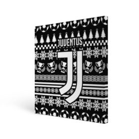 Холст квадратный с принтом Juventus 2018 Новогодний в городе Новоалтайск, 100% ПВХ |  | fc | juventus | спорт | спортивные | фк | футбол | футбольный клуб | ювентус