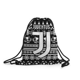 Рюкзак-мешок 3D с принтом Juventus 2018 Новогодний в городе Новоалтайск, 100% полиэстер | плотность ткани — 200 г/м2, размер — 35 х 45 см; лямки — толстые шнурки, застежка на шнуровке, без карманов и подкладки | fc | juventus | спорт | спортивные | фк | футбол | футбольный клуб | ювентус