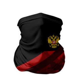 Бандана-труба 3D с принтом RUSSIA - Black Collection в городе Новоалтайск, 100% полиэстер, ткань с особыми свойствами — Activecool | плотность 150‒180 г/м2; хорошо тянется, но сохраняет форму | russia | герб | россия