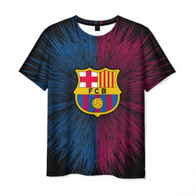 Мужская футболка 3D с принтом FC Barca 2018 Creative uniform в городе Новоалтайск, 100% полиэфир | прямой крой, круглый вырез горловины, длина до линии бедер | fc | fc barcelona | fcb | барселона | спорт | спортивные | фк | футбол | футбольный клуб