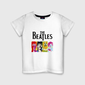 Детская футболка хлопок с принтом The Beatles в городе Новоалтайск, 100% хлопок | круглый вырез горловины, полуприлегающий силуэт, длина до линии бедер | битлз | джон леннон | джордж харрисон | пол маккартни | ринго старр