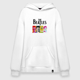 Худи SuperOversize хлопок с принтом The Beatles в городе Новоалтайск, 70% хлопок, 30% полиэстер, мягкий начес внутри | карман-кенгуру, эластичная резинка на манжетах и по нижней кромке, двухслойный капюшон
 | битлз | джон леннон | джордж харрисон | пол маккартни | ринго старр
