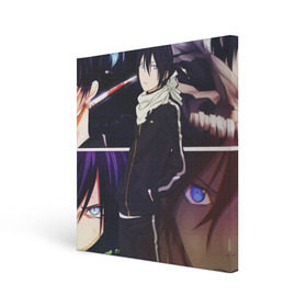 Холст квадратный с принтом Ято в городе Новоалтайск, 100% ПВХ |  | anime | noragami | yato | аниме | бездомный бог | норагами | ято
