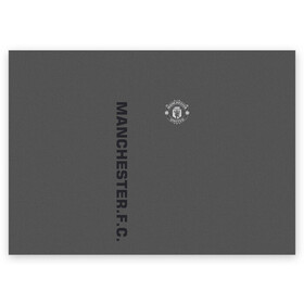 Поздравительная открытка с принтом МАНЧЕСТЕР ЮНАЙТЕД | FCMU | MANCHESTER UNITED в городе Новоалтайск, 100% бумага | плотность бумаги 280 г/м2, матовая, на обратной стороне линовка и место для марки
 | Тематика изображения на принте: fc | manchester united | манчестер юнайтед | спорт | спортивные | фк | футбол | футбольный клуб