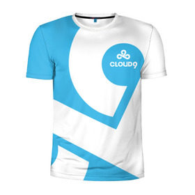 Мужская футболка 3D спортивная с принтом cs:go - Cloud 9 (2018 Style) в городе Новоалтайск, 100% полиэстер с улучшенными характеристиками | приталенный силуэт, круглая горловина, широкие плечи, сужается к линии бедра | 0x000000123 | 9 | cloud9 | csgo | клауд | кс го