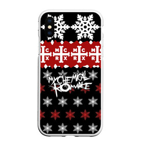 Чехол для iPhone XS Max матовый с принтом Праздничный My Chemical Romanc в городе Новоалтайск, Силикон | Область печати: задняя сторона чехла, без боковых панелей | gerard way | mcr | my chemical romance | джерард уэй | май кемикал романс | мкр | мой химический роман | мхр | мцр | новогодний | новый год | праздник | рождество | рэй торо