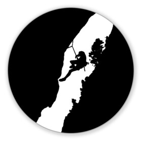 Коврик для мышки круглый с принтом Climbing в городе Новоалтайск, резина и полиэстер | круглая форма, изображение наносится на всю лицевую часть | climbing | климбинг | отвес | скала | скалодром | скалолаз | скалолазание | сколы | ущелье