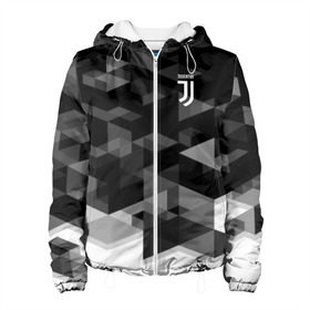 Женская куртка 3D с принтом Juventus 2018 Geometry Sport в городе Новоалтайск, ткань верха — 100% полиэстер, подклад — флис | прямой крой, подол и капюшон оформлены резинкой с фиксаторами, два кармана без застежек по бокам, один большой потайной карман на груди. Карман на груди застегивается на липучку | fc | juventus | спорт | спортивные | фк | футбол | футбольный клуб | ювентус