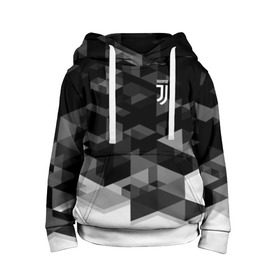 Детская толстовка 3D с принтом Juventus 2018 Geometry Sport в городе Новоалтайск, 100% полиэстер | двухслойный капюшон со шнурком для регулировки, мягкие манжеты на рукавах и по низу толстовки, спереди карман-кенгуру с мягким внутренним слоем | fc | juventus | спорт | спортивные | фк | футбол | футбольный клуб | ювентус