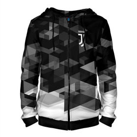 Мужская толстовка 3D на молнии с принтом Juventus 2018 Geometry Sport в городе Новоалтайск, 100% полиэстер | длина до линии бедра, манжеты и пояс оформлены мягкой тканевой резинкой, двухслойный капюшон со шнурком для регулировки, спереди молния, по бокам два кармана | fc | juventus | спорт | спортивные | фк | футбол | футбольный клуб | ювентус