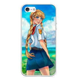 Чехол для iPhone 5/5S матовый с принтом Бесконечное лето_5 в городе Новоалтайск, Силикон | Область печати: задняя сторона чехла, без боковых панелей | everlasting summer | аниме игра | бесконечное лето