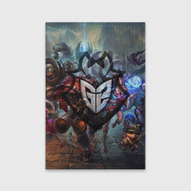 Обложка для паспорта матовая кожа с принтом G2 LOL в городе Новоалтайск, натуральная матовая кожа | размер 19,3 х 13,7 см; прозрачные пластиковые крепления | cs go | g2 | league of legends | rpg | боевик | игра | игроки | известные | киберспорт | шутер