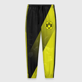 Мужские брюки 3D с принтом FC Borussia 2018 Элита в городе Новоалтайск, 100% полиэстер | манжеты по низу, эластичный пояс регулируется шнурком, по бокам два кармана без застежек, внутренняя часть кармана из мелкой сетки | Тематика изображения на принте: боруссия | дортмунд