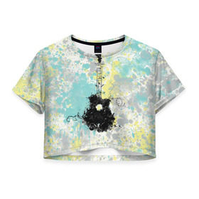 Женская футболка 3D укороченная с принтом гитарист в городе Новоалтайск, 100% полиэстер | круглая горловина, длина футболки до линии талии, рукава с отворотами | гитара | гитарист | музыка | музыкант