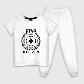 Детская пижама хлопок с принтом Star Citizen в городе Новоалтайск, 100% хлопок |  брюки и футболка прямого кроя, без карманов, на брюках мягкая резинка на поясе и по низу штанин
 | игра | космический | космос | симулятор
