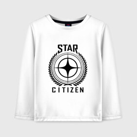 Детский лонгслив хлопок с принтом Star Citizen в городе Новоалтайск, 100% хлопок | круглый вырез горловины, полуприлегающий силуэт, длина до линии бедер | игра | космический | космос | симулятор