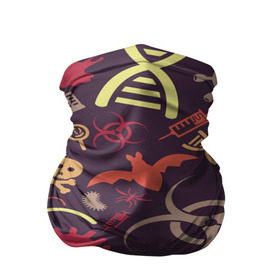 Бандана-труба 3D с принтом Био pattern в городе Новоалтайск, 100% полиэстер, ткань с особыми свойствами — Activecool | плотность 150‒180 г/м2; хорошо тянется, но сохраняет форму | Тематика изображения на принте: biohazard | bombing | pattern | биоматериал | бомбинг | молекулы | радиация | текстуры | узор