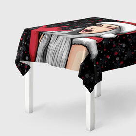 Скатерть 3D с принтом Снегурочка в городе Новоалтайск, 100% полиэстер (ткань не мнется и не растягивается) | Размер: 150*150 см | 