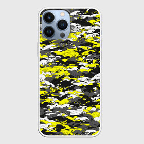 Чехол для iPhone 13 Pro Max с принтом Камуфляж с гончими псами в городе Новоалтайск,  |  | Тематика изображения на принте: гончая | желтый | камуфляж | милитари | охота | паттерн | серый | собака | собаки