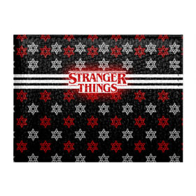 Обложка для студенческого билета с принтом Свитер Stranger Things Dark в городе Новоалтайск, натуральная кожа | Размер: 11*8 см; Печать на всей внешней стороне | Тематика изображения на принте: stranger things | очень странные дела