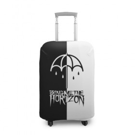 Чехол для чемодана 3D с принтом Bring Me the Horizon в городе Новоалтайск, 86% полиэфир, 14% спандекс | двустороннее нанесение принта, прорези для ручек и колес | bmth | bring me the horizon | бмтх | бринг ми зе хоризон | достань для меня горизон
