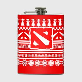 Фляга с принтом СВИТЕР DOTA 2 НОВОГОДНИЙ в городе Новоалтайск, металлический корпус | емкость 0,22 л, размер 125 х 94 мм. Виниловая наклейка запечатывается полностью | dota | dota 2 | logo | rpg | дота | игры | лого | логотип | новый год
