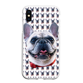 Чехол для iPhone XS Max матовый с принтом Французский бульдог в городе Новоалтайск, Силикон | Область печати: задняя сторона чехла, без боковых панелей | бульдог | бульдожка | пес | песик | собака | французский бульдог
