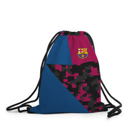 Рюкзак-мешок 3D с принтом FC Barca 2018 Creative uniform в городе Новоалтайск, 100% полиэстер | плотность ткани — 200 г/м2, размер — 35 х 45 см; лямки — толстые шнурки, застежка на шнуровке, без карманов и подкладки | Тематика изображения на принте: fc | fc barcelona | fcb | барселона | спорт | спортивные | фк | футбол | футбольный клуб