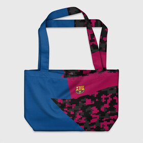Пляжная сумка 3D с принтом FC Barca 2018 Creative uniform в городе Новоалтайск, 100% полиэстер | застегивается на металлическую кнопку; внутренний карман застегивается на молнию. Стенки укреплены специальным мягким материалом, чтобы защитить содержимое от несильных ударов
 | fc | fc barcelona | fcb | барселона | спорт | спортивные | фк | футбол | футбольный клуб