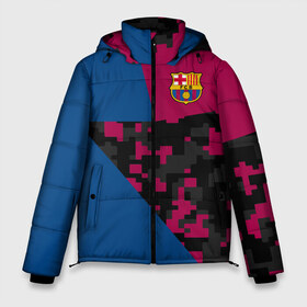 Мужская зимняя куртка 3D с принтом FC Barca 2018 Creative uniform в городе Новоалтайск, верх — 100% полиэстер; подкладка — 100% полиэстер; утеплитель — 100% полиэстер | длина ниже бедра, свободный силуэт Оверсайз. Есть воротник-стойка, отстегивающийся капюшон и ветрозащитная планка. 

Боковые карманы с листочкой на кнопках и внутренний карман на молнии. | fc | fc barcelona | fcb | барселона | спорт | спортивные | фк | футбол | футбольный клуб