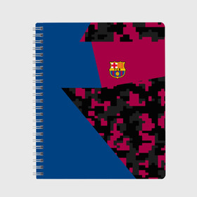 Тетрадь с принтом FC Barca 2018 Creative uniform в городе Новоалтайск, 100% бумага | 48 листов, плотность листов — 60 г/м2, плотность картонной обложки — 250 г/м2. Листы скреплены сбоку удобной пружинной спиралью. Уголки страниц и обложки скругленные. Цвет линий — светло-серый
 | fc | fc barcelona | fcb | барселона | спорт | спортивные | фк | футбол | футбольный клуб