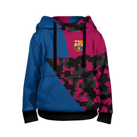 Детская толстовка 3D с принтом FC Barca 2018 Creative uniform в городе Новоалтайск, 100% полиэстер | двухслойный капюшон со шнурком для регулировки, мягкие манжеты на рукавах и по низу толстовки, спереди карман-кенгуру с мягким внутренним слоем | fc | fc barcelona | fcb | барселона | спорт | спортивные | фк | футбол | футбольный клуб