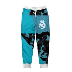 Мужские брюки 3D с принтом Real Madrid 2018 Sportwear в городе Новоалтайск, 100% полиэстер | манжеты по низу, эластичный пояс регулируется шнурком, по бокам два кармана без застежек, внутренняя часть кармана из мелкой сетки | Тематика изображения на принте: 