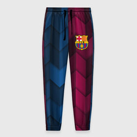 Мужские брюки 3D с принтом FC Barca 2018 Creative uniform в городе Новоалтайск, 100% полиэстер | манжеты по низу, эластичный пояс регулируется шнурком, по бокам два кармана без застежек, внутренняя часть кармана из мелкой сетки | Тематика изображения на принте: fc | fc barcelona | fcb | барселона | спорт | спортивные | фк | футбол | футбольный клуб