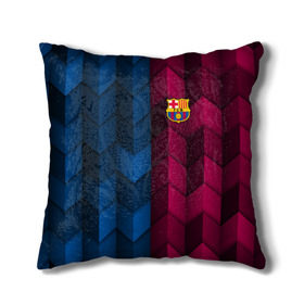 Подушка 3D с принтом FC Barca 2018 Creative uniform в городе Новоалтайск, наволочка – 100% полиэстер, наполнитель – холлофайбер (легкий наполнитель, не вызывает аллергию). | состоит из подушки и наволочки. Наволочка на молнии, легко снимается для стирки | Тематика изображения на принте: fc | fc barcelona | fcb | барселона | спорт | спортивные | фк | футбол | футбольный клуб