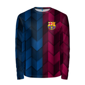 Мужской лонгслив 3D с принтом FC Barca 2018 Creative uniform в городе Новоалтайск, 100% полиэстер | длинные рукава, круглый вырез горловины, полуприлегающий силуэт | fc | fc barcelona | fcb | барселона | спорт | спортивные | фк | футбол | футбольный клуб