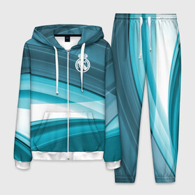 Мужской костюм 3D с принтом Real Madrid 2018 Original в городе Новоалтайск, 100% полиэстер | Манжеты и пояс оформлены тканевой резинкой, двухслойный капюшон со шнурком для регулировки, карманы спереди | fc | real madrid | реал мадрид | спорт | спортивные | фк | футбол | футбольный клуб